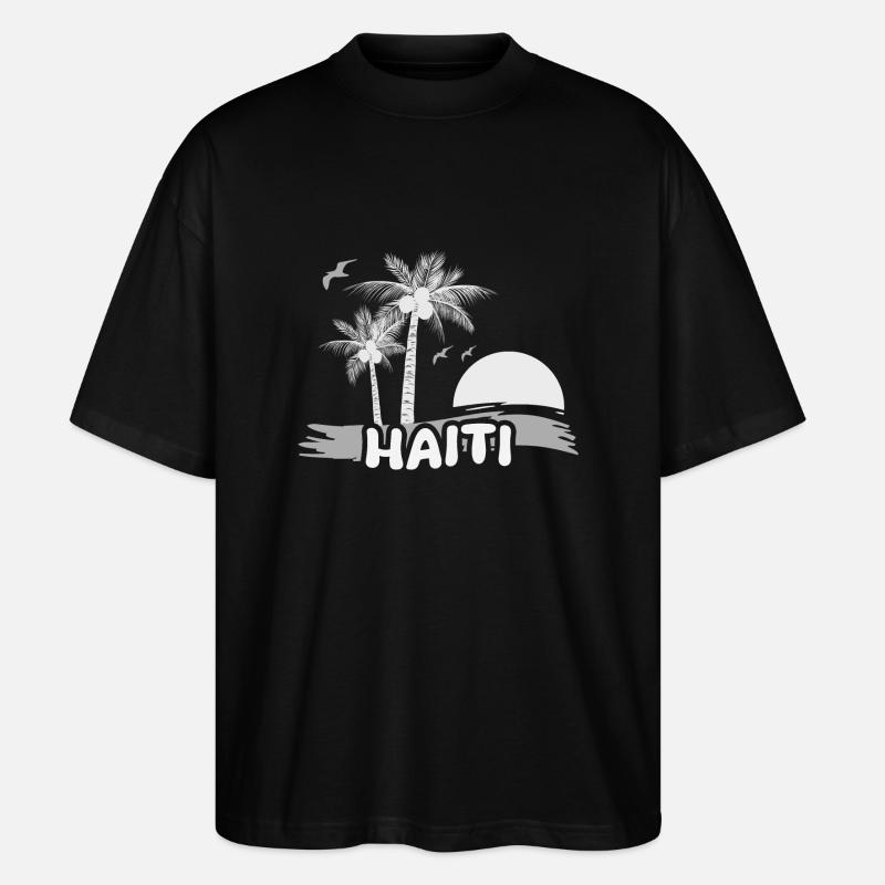 Haiti - Stanley/Stella Oversized Unisex Bio T-Shirt Blaster 2.0 - Schwarz