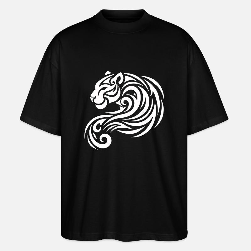 panthère - T-shirt bio Blaster 2.0 coupe oversize Stanley/Stella Unisexe - noir