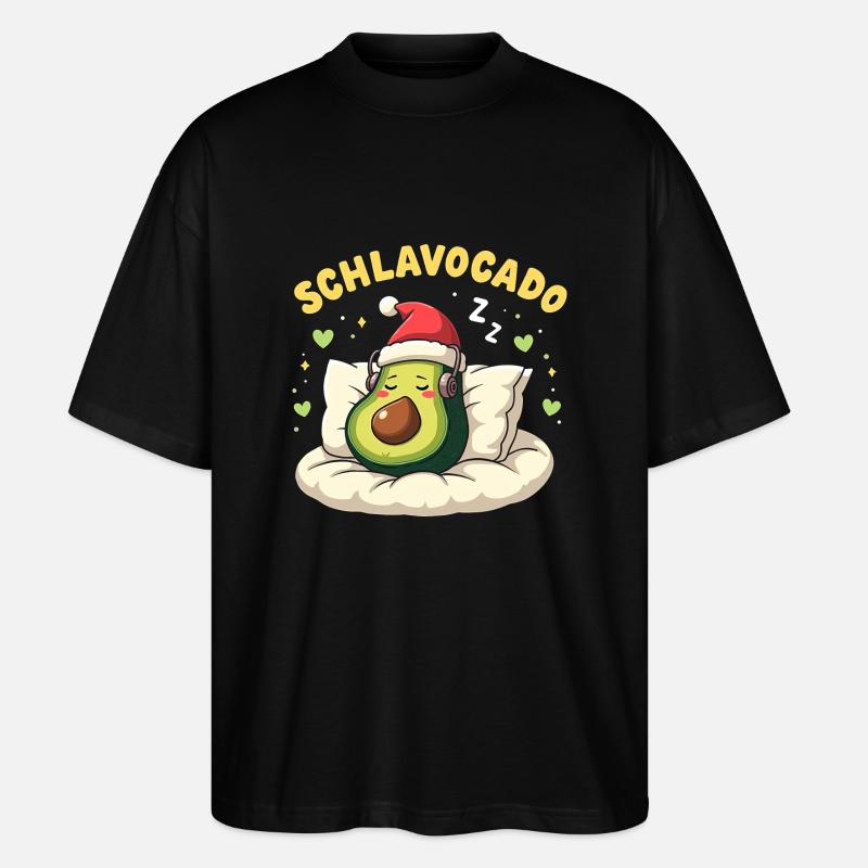 Pyjama officiel Schlavocado Noël - T-shirt bio Blaster 2.0 coupe oversize Stanley/Stella Unisexe - noir