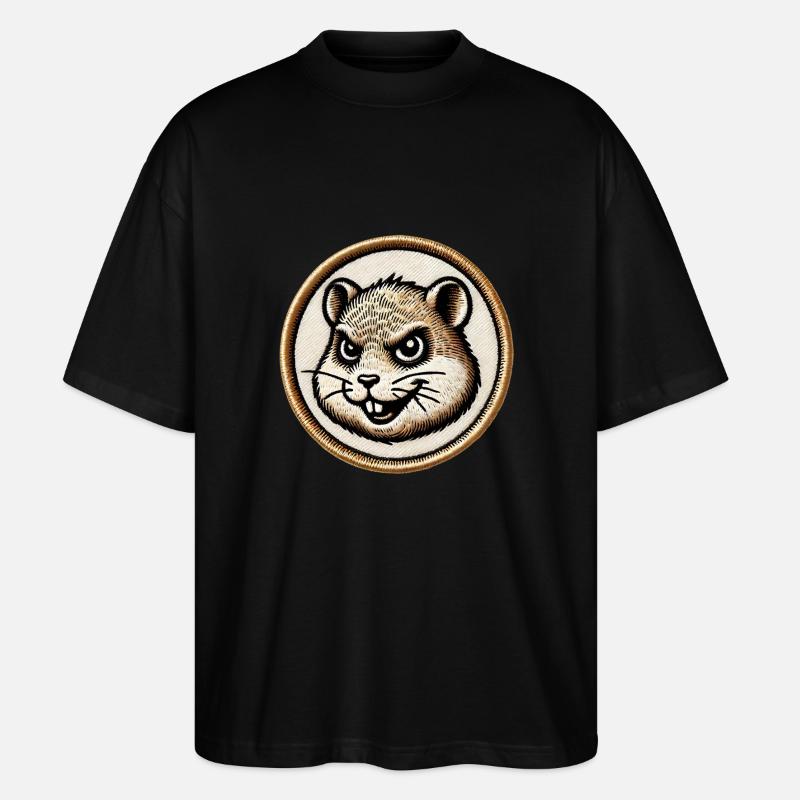 Hamster - Stanley/Stella Oversized Unisex Bio T-Shirt Blaster 2.0 - Schwarz