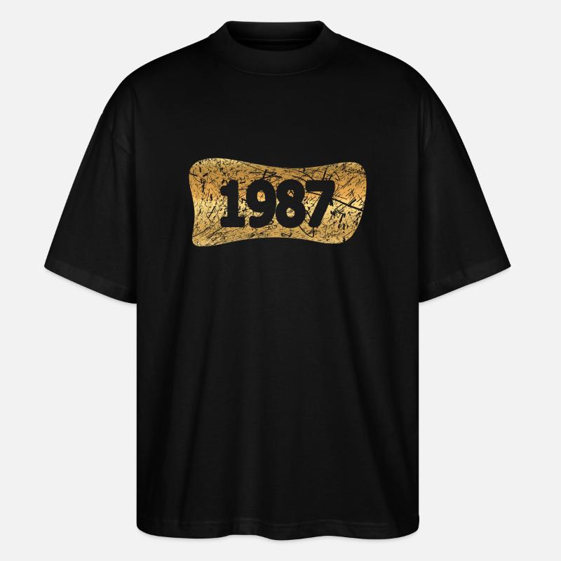 Goldbarrren 1987 - Stanley/Stella Oversized Unisex Bio T-Shirt Blaster 2.0 - Schwarz