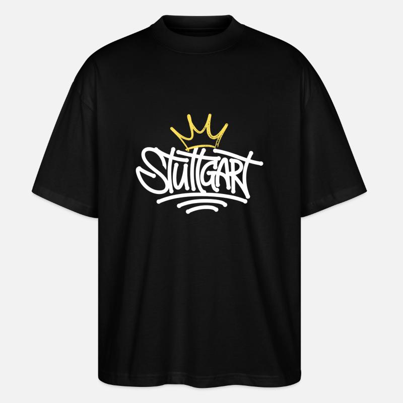 Stuttgart Graffiti - Stanley/Stella Oversized Unisex Organic T-shirt Blaster 2.0 - black