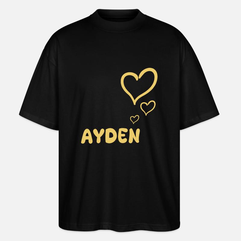 Vorname Ayden - Stanley/Stella Oversized Unisex Bio T-Shirt Blaster 2.0 - Schwarz