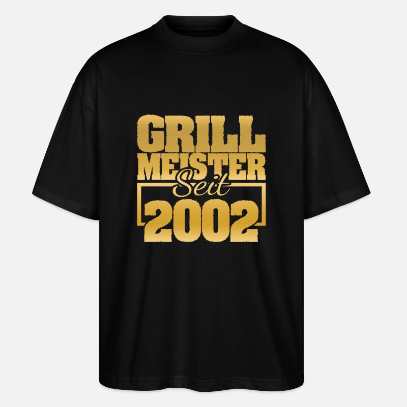 Grillfleisch 2002 - Stanley/Stella Oversized Unisex Bio T-Shirt Blaster 2.0 - Schwarz