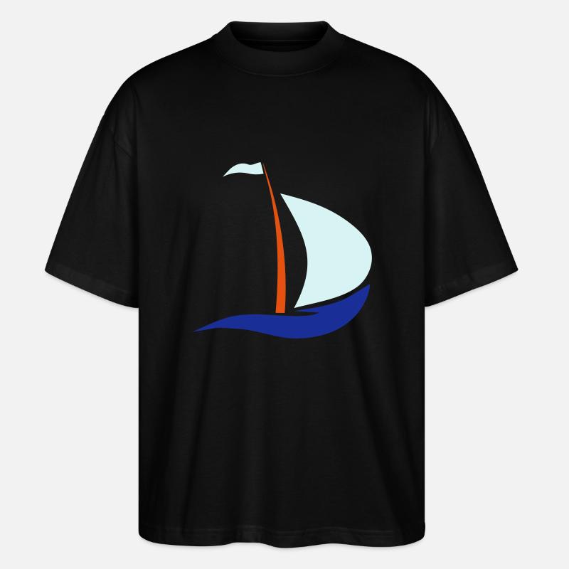segelboot - Stanley/Stella Oversized Unisex Bio T-Shirt Blaster 2.0 - Schwarz