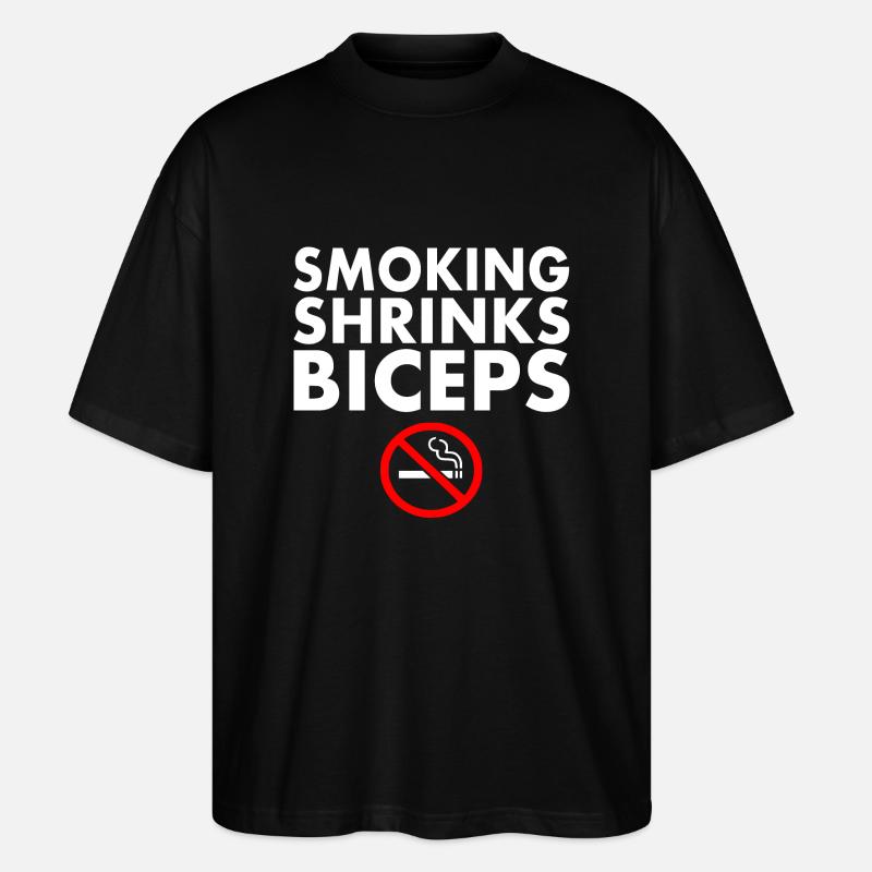 Smoking shrinks the biceps - Stanley/Stella Oversized Unisex Organic T-shirt Blaster 2.0 - black