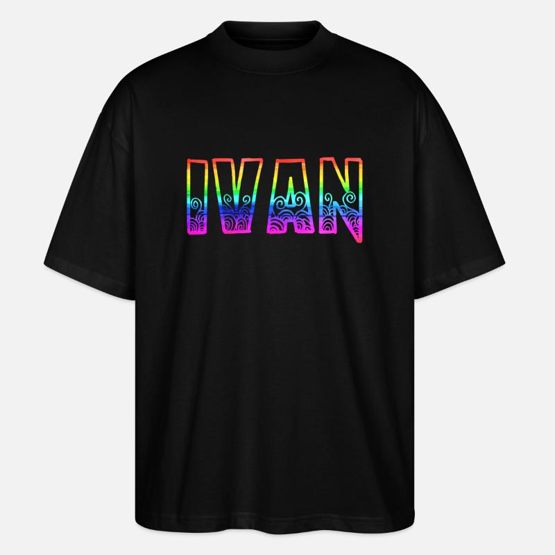 ivan rs regenbogen - Stanley/Stella Oversized Unisex Bio T-Shirt Blaster 2.0 - Schwarz