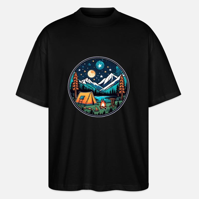 Camping & Lagerfeuer - Stanley/Stella Oversized Unisex Bio T-Shirt Blaster 2.0 - Schwarz