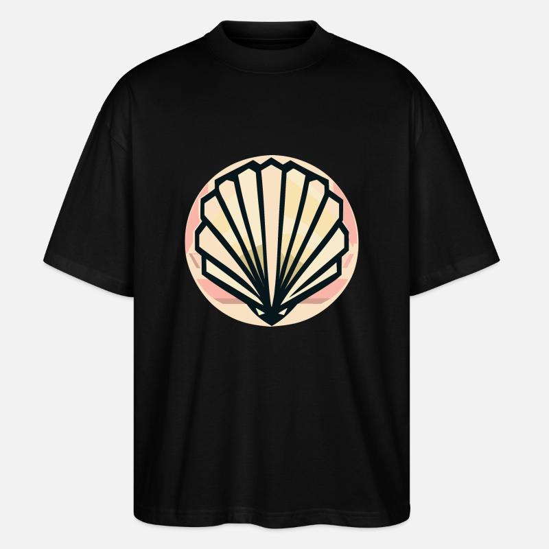 Muschel - Stanley/Stella Oversized Unisex Bio T-Shirt Blaster 2.0 - Schwarz