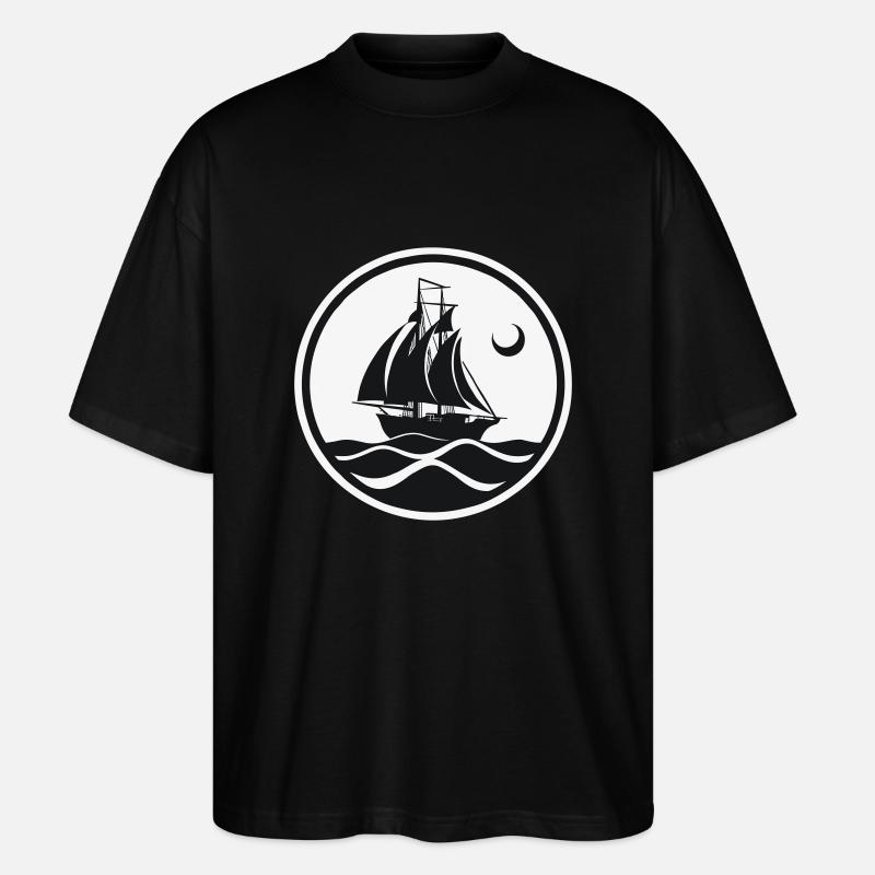Bateau d’aventure nautique - T-shirt bio Blaster 2.0 coupe oversize Stanley/Stella Unisexe - noir