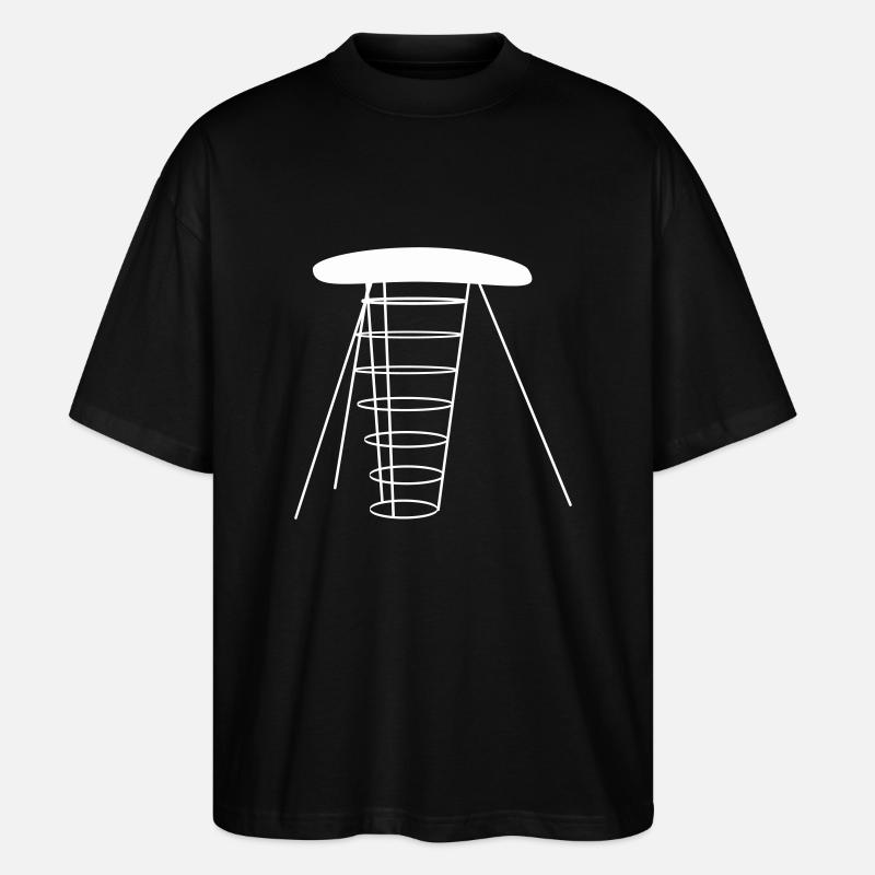 Der Pilz weiss - Stanley/Stella Oversized Unisex Bio T-Shirt Blaster 2.0 - Schwarz