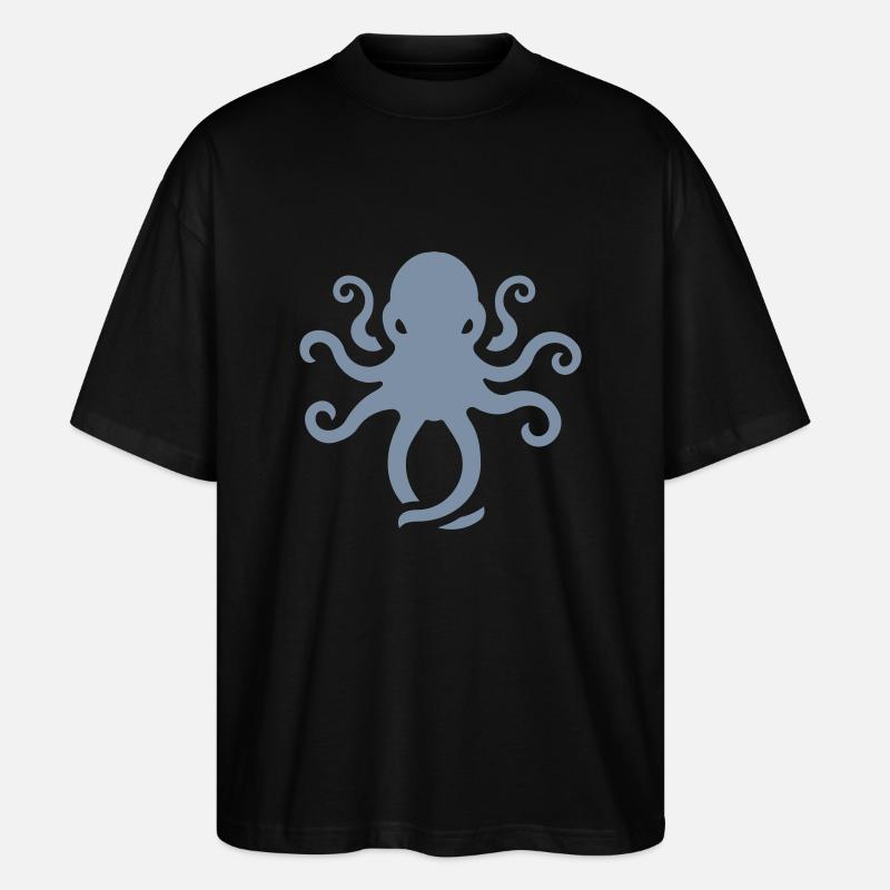 octo mad logo - Stanley/Stella Oversized Unisex Bio T-Shirt Blaster 2.0 - Schwarz