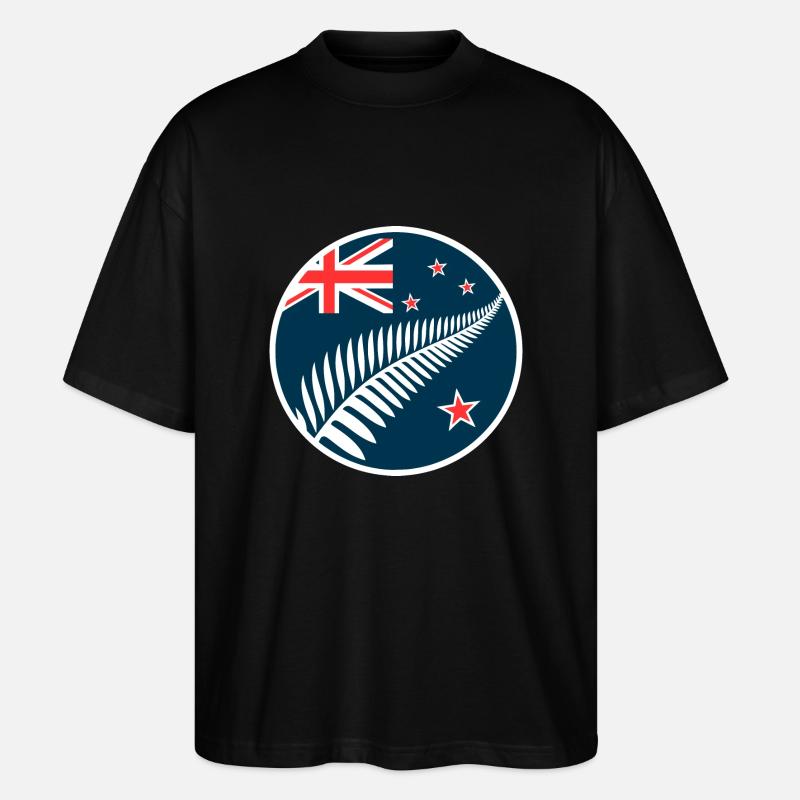 Neuseeland Aotearoa Kiwi 5 - Stanley/Stella Oversized Unisex Bio T-Shirt Blaster 2.0 - Schwarz
