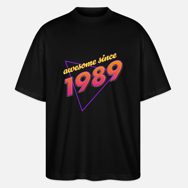 Retro - Genial seit 1989 - Stanley/Stella Oversized Unisex Bio T-Shirt Blaster 2.0 - Schwarz