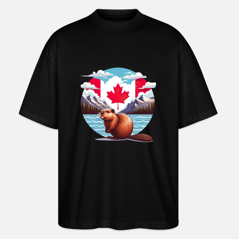 Canada Bieber 6 - T-shirt bio Blaster 2.0 coupe oversize Stanley/Stella Unisexe - noir