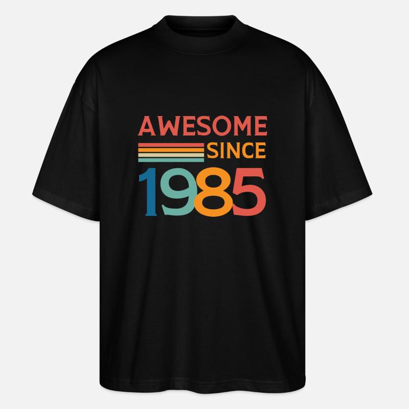 Awesome since 1985 - T-shirt bio Blaster 2.0 coupe oversize Stanley/Stella Unisexe - noir
