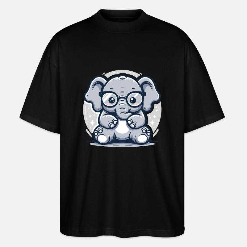 Éléphant - T-shirt bio Blaster 2.0 coupe oversize Stanley/Stella Unisexe - noir