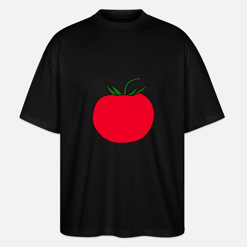 Minimal Tomate Design Geschenk - Stanley/Stella Oversized Unisex Bio T-Shirt Blaster 2.0 - Schwarz