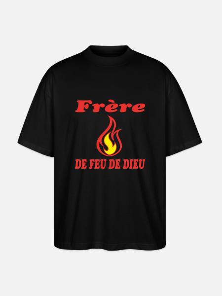 Brother OF GOD'S FIRE - Stanley/Stella Oversized Unisex Organic T-shirt Blaster 2.0 - black
