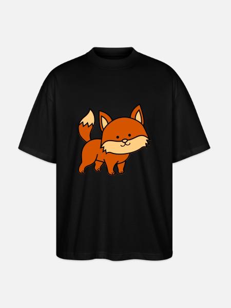 fuchs - Stanley/Stella Oversized Unisex Bio T-Shirt Blaster 2.0 - Schwarz
