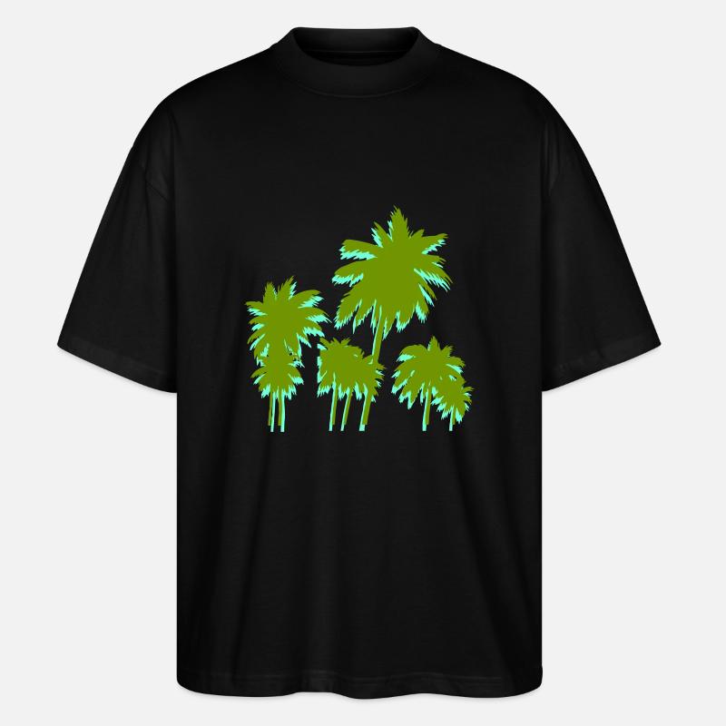 palmen - Stanley/Stella Oversized Unisex Bio T-Shirt Blaster 2.0 - Schwarz