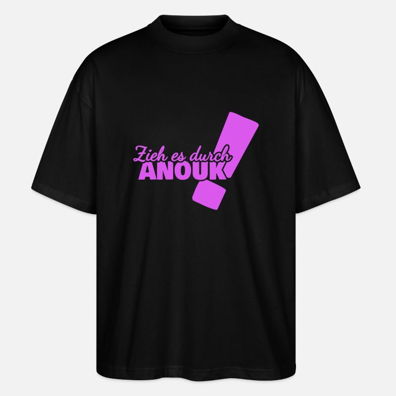 Anouk as a given name - Stanley/Stella Oversized Unisex Organic T-shirt Blaster 2.0 - black