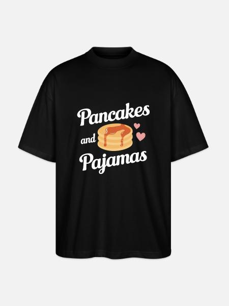 Pancakes Breakfast Food Pancake - Stanley/Stella Oversized Unisex Organic T-shirt Blaster 2.0 - black