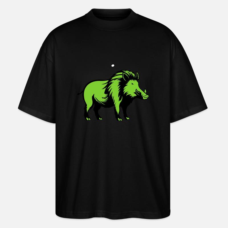 wildschwein tier - Stanley/Stella Oversized Unisex Bio T-Shirt Blaster 2.0 - Schwarz