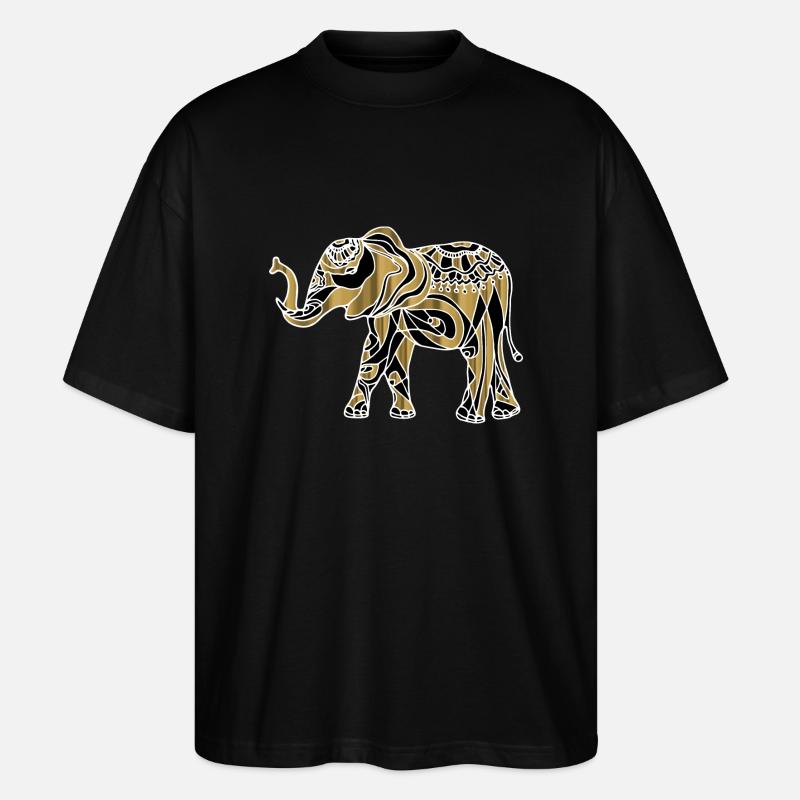Elephant - Stanley/Stella Oversized Unisex Organic T-shirt Blaster 2.0 - black