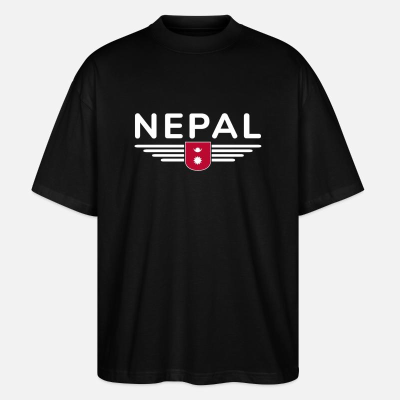 Nepal Design – Himalayan Adventure - Stanley/Stella Oversized Unisex Organic T-shirt Blaster 2.0 - black