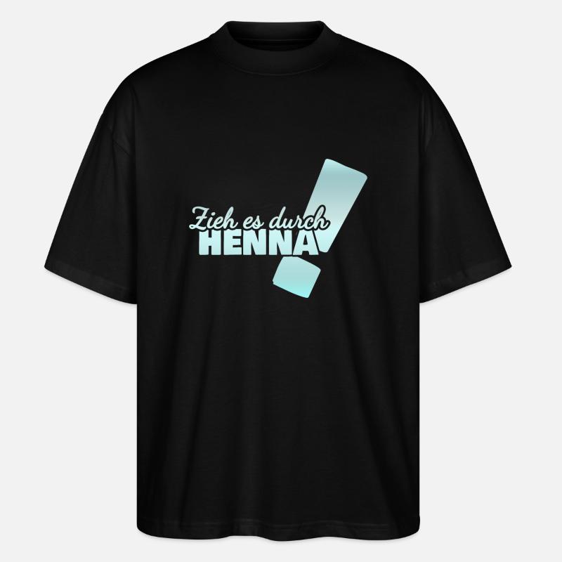 Henna - Stanley/Stella Oversized Unisex Bio T-Shirt Blaster 2.0 - Schwarz