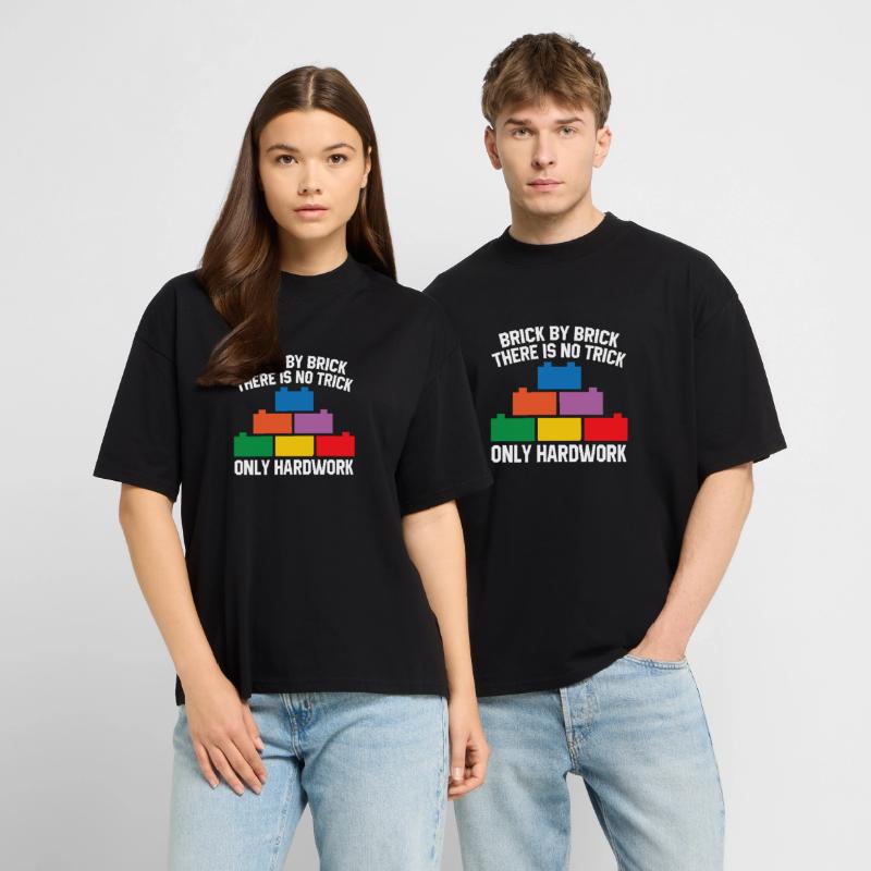 Constructeur de briques Bâtiment en briques Maître constructeur T-shirt bio Blaster 2.0 coupe oversize Stanley/Stella Unisexe