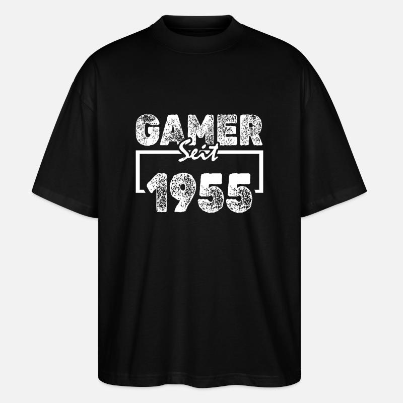 1955 - Stanley/Stella Oversized Unisex Bio T-Shirt Blaster 2.0 - Schwarz