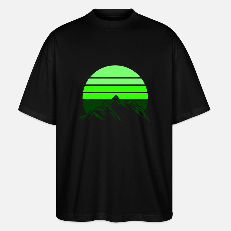 berge gebirge mountains - Stanley/Stella Oversized Unisex Bio T-Shirt Blaster 2.0 - Schwarz