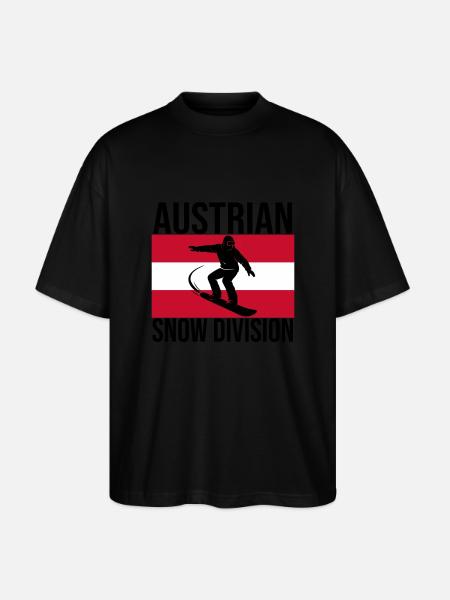 Austrian Snow Division Snowboard Tee - Stanley/Stella Oversized Unisex Organic T-shirt Blaster 2.0 - black
