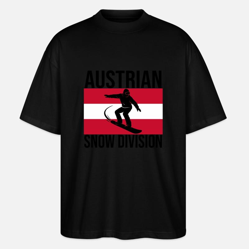 Austrian Snow Division Snowboard Tee - Stanley/Stella Oversized Unisex Organic T-shirt Blaster 2.0 - black