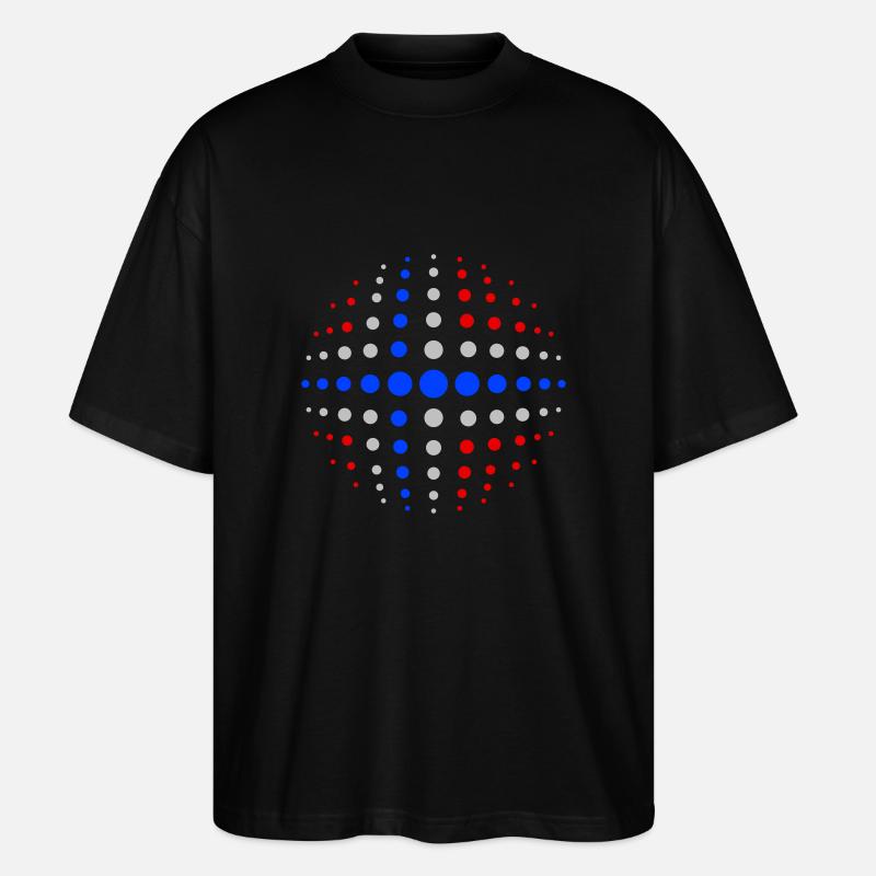 geo_dotsphere_norway_3c02 - Stanley/Stella Oversized Unisex Bio T-Shirt Blaster 2.0 - Schwarz