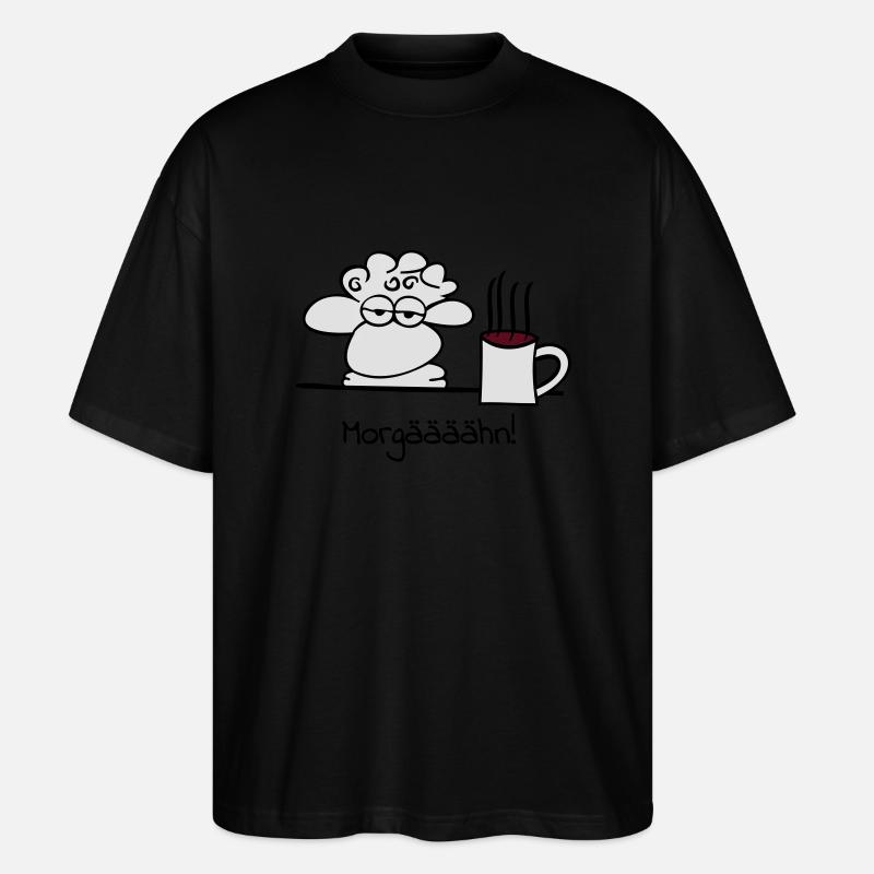 müdes Schaf - Stanley/Stella Oversized Unisex Bio T-Shirt Blaster 2.0 - Schwarz