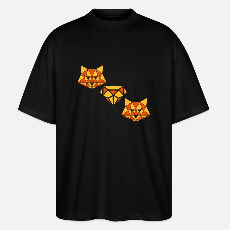 fox_diamond_02 - Stanley/Stella Oversized Unisex Organic T-shirt Blaster 2.0 - black