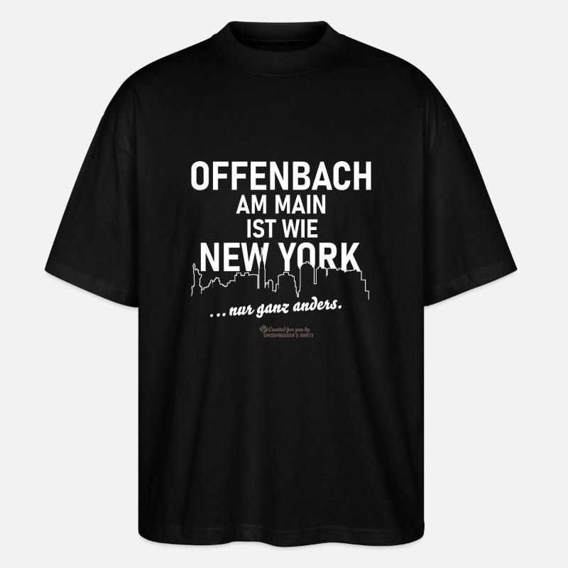 Offenbach am Main - Stanley/Stella Oversized Unisex Bio T-Shirt Blaster 2.0 - Schwarz