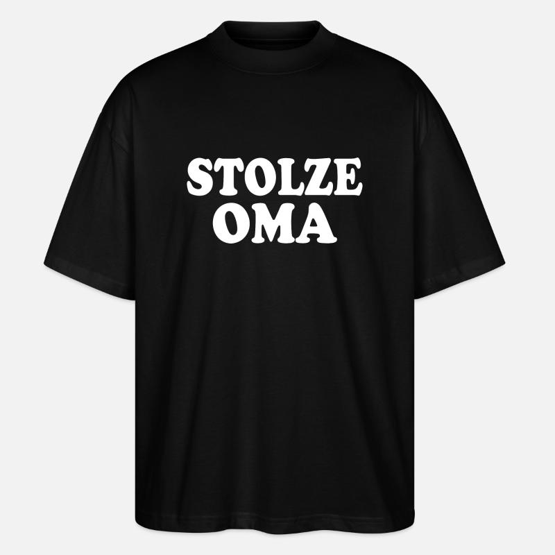 Stolze oma - Stanley/Stella Oversized Unisex Bio T-Shirt Blaster 2.0 - Schwarz
