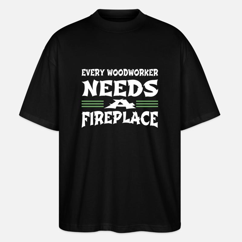 Present Idea Jackhammer Carpenter - Stanley/Stella Oversized Unisex Organic T-shirt Blaster 2.0 - black