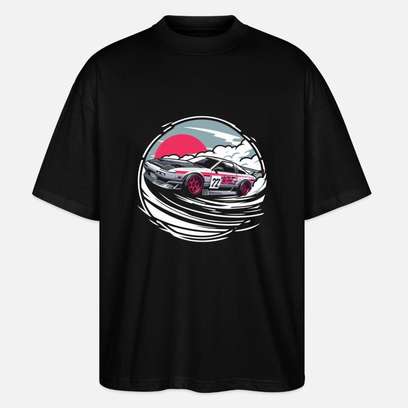 Auto im japanischen Stil, JDM - Stanley/Stella Oversized Unisex Bio T-Shirt Blaster 2.0 - Schwarz