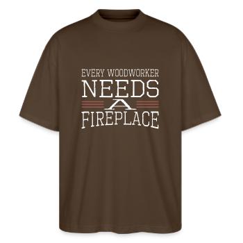 Jokes Funny Quote Joke John Carpenter Tshirts - Stanley/Stella Oversized Unisex Organic T-shirt Blaster 2.0 - mocha - Front - Alina (178cm) & Michal (187cm)