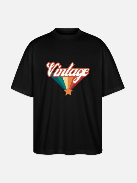 Vintage - Retro Gift Idea - Stanley/Stella Oversized Unisex Organic T-shirt Blaster 2.0 - black