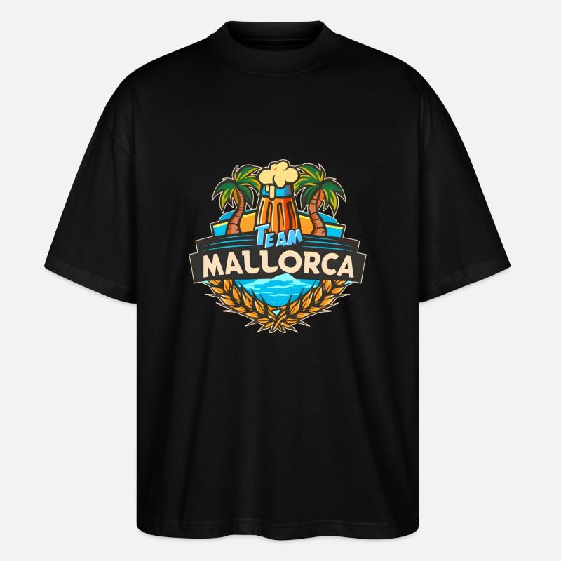 Team Mallorca Urlaub - Stanley/Stella Oversized Unisex Bio T-Shirt Blaster 2.0 - Schwarz