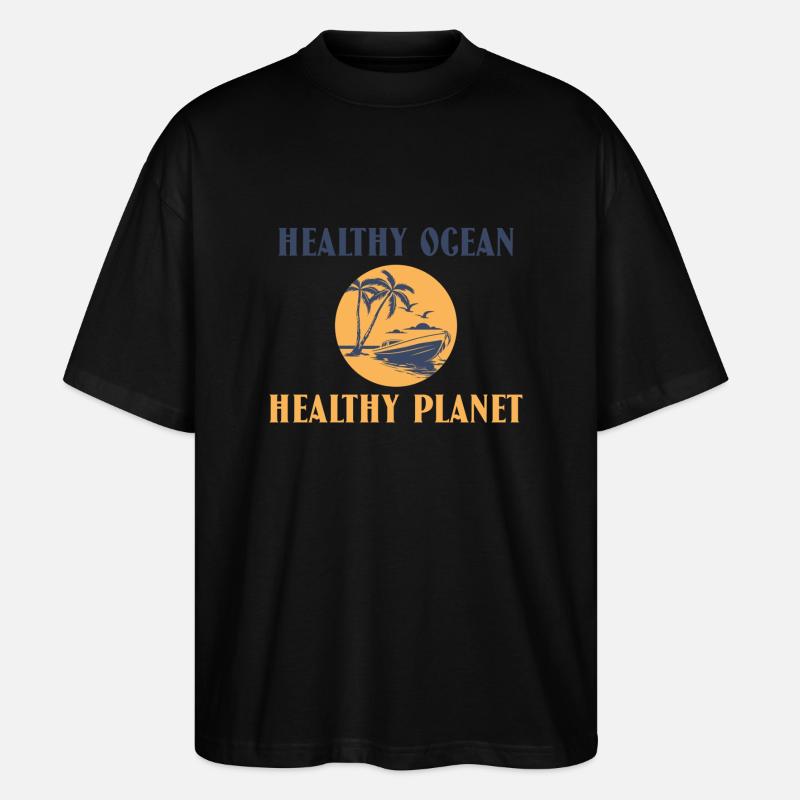 Meeresschutz - Stanley/Stella Oversized Unisex Bio T-Shirt Blaster 2.0 - Schwarz