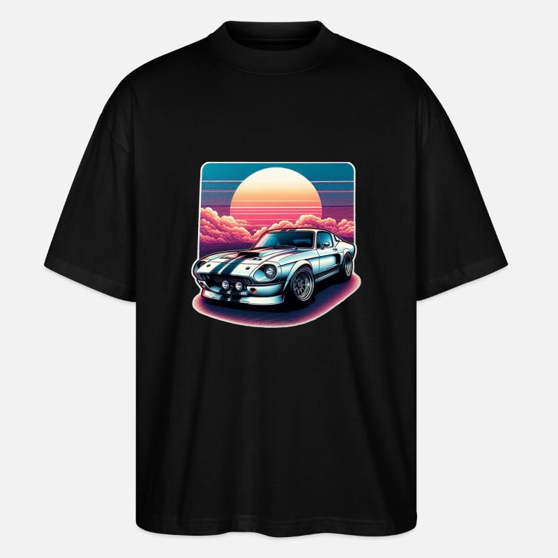Oldtimer Sonnenuntergang - Stanley/Stella Oversized Unisex Bio T-Shirt Blaster 2.0 - Schwarz