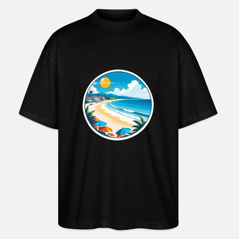Strandurlaub Sonne Meer - Stanley/Stella Oversized Unisex Bio T-Shirt Blaster 2.0 - Schwarz