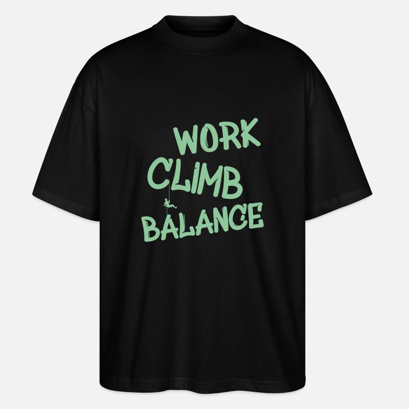 Climb - Stanley/Stella Oversized Unisex Bio T-Shirt Blaster 2.0 - Schwarz